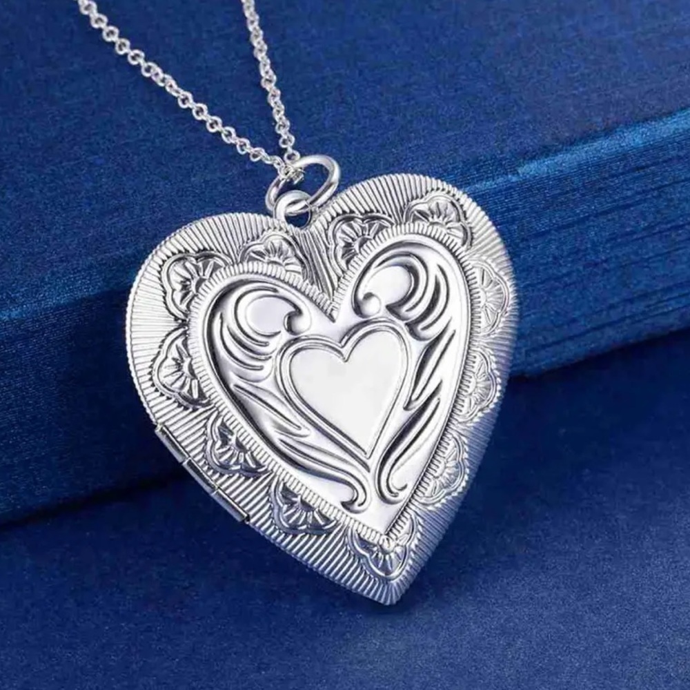 Beautiful Photo Heart Locket Necklace NEW